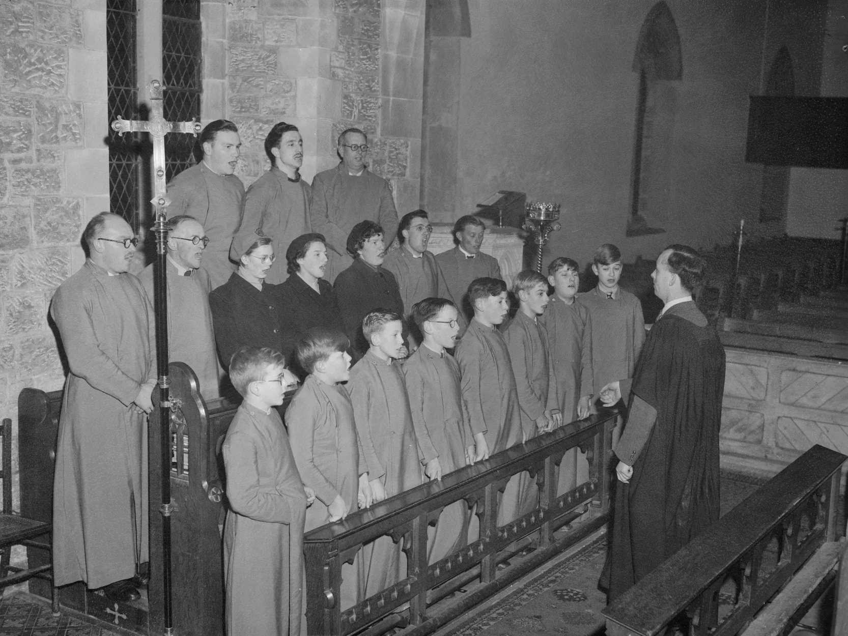 choir conducted in a church choir conducted in a church