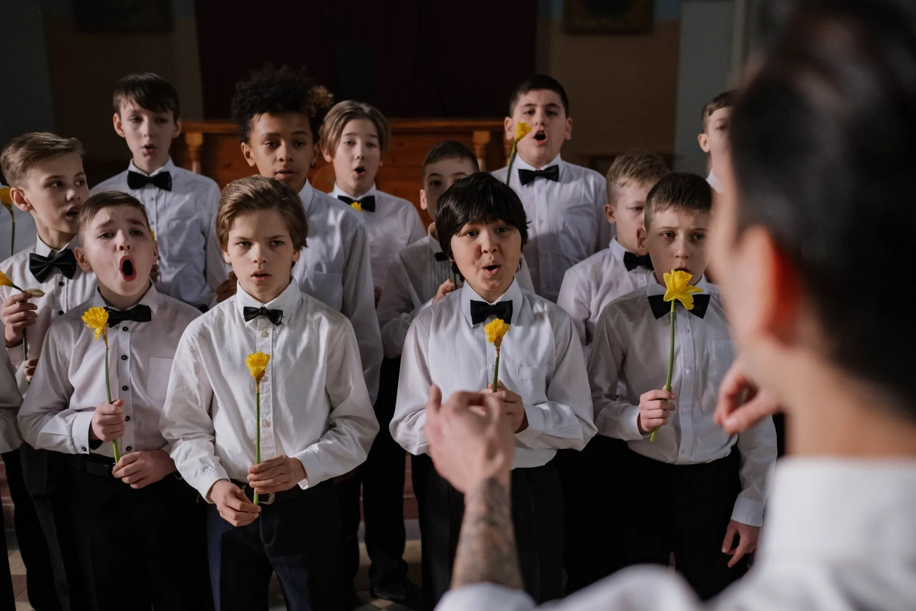 Chorale de jeunes chanteurs en concert