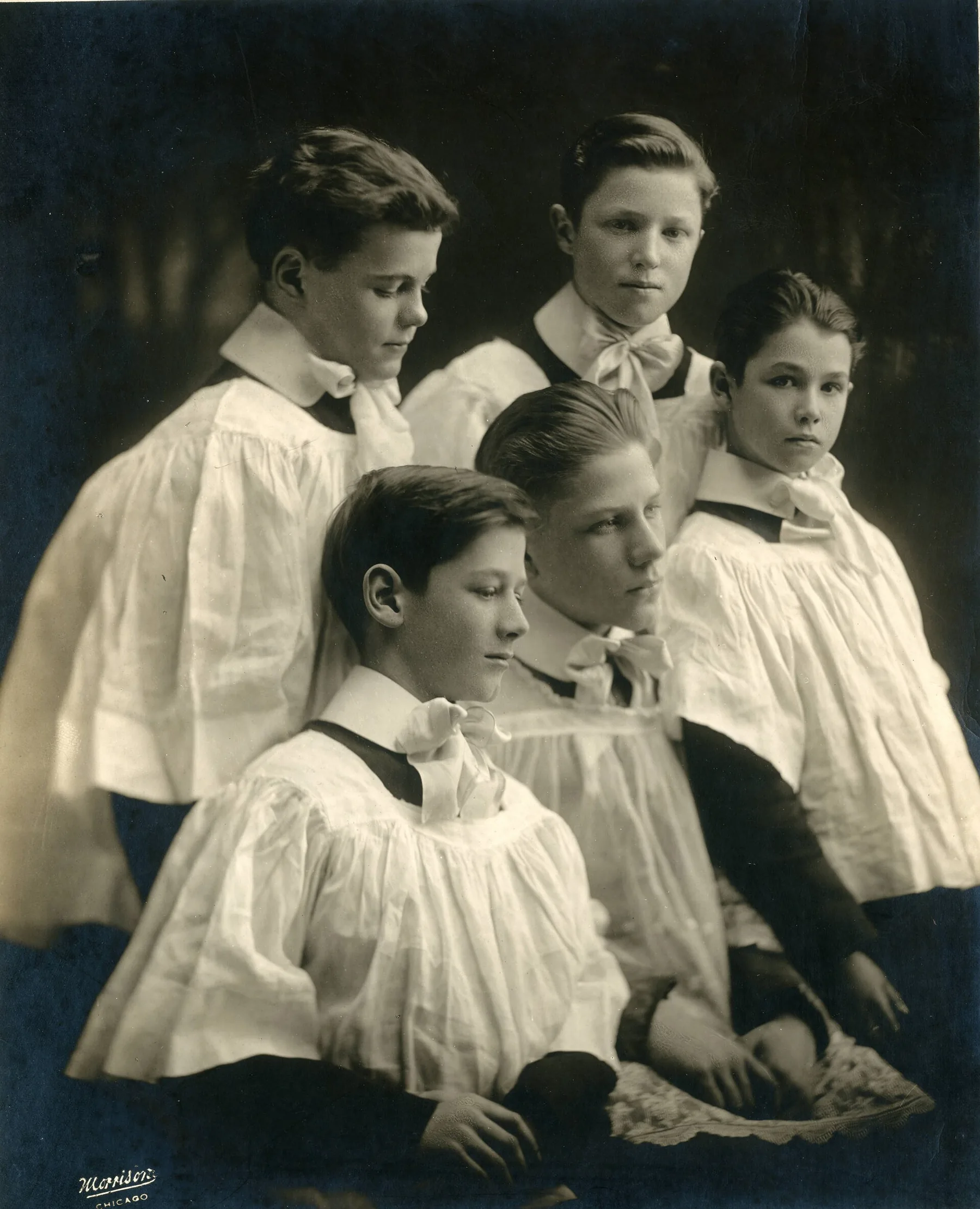 young choristers in choir attire