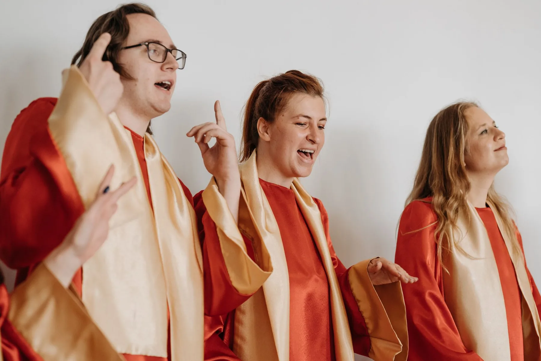 choir in collective vocal rehearsal