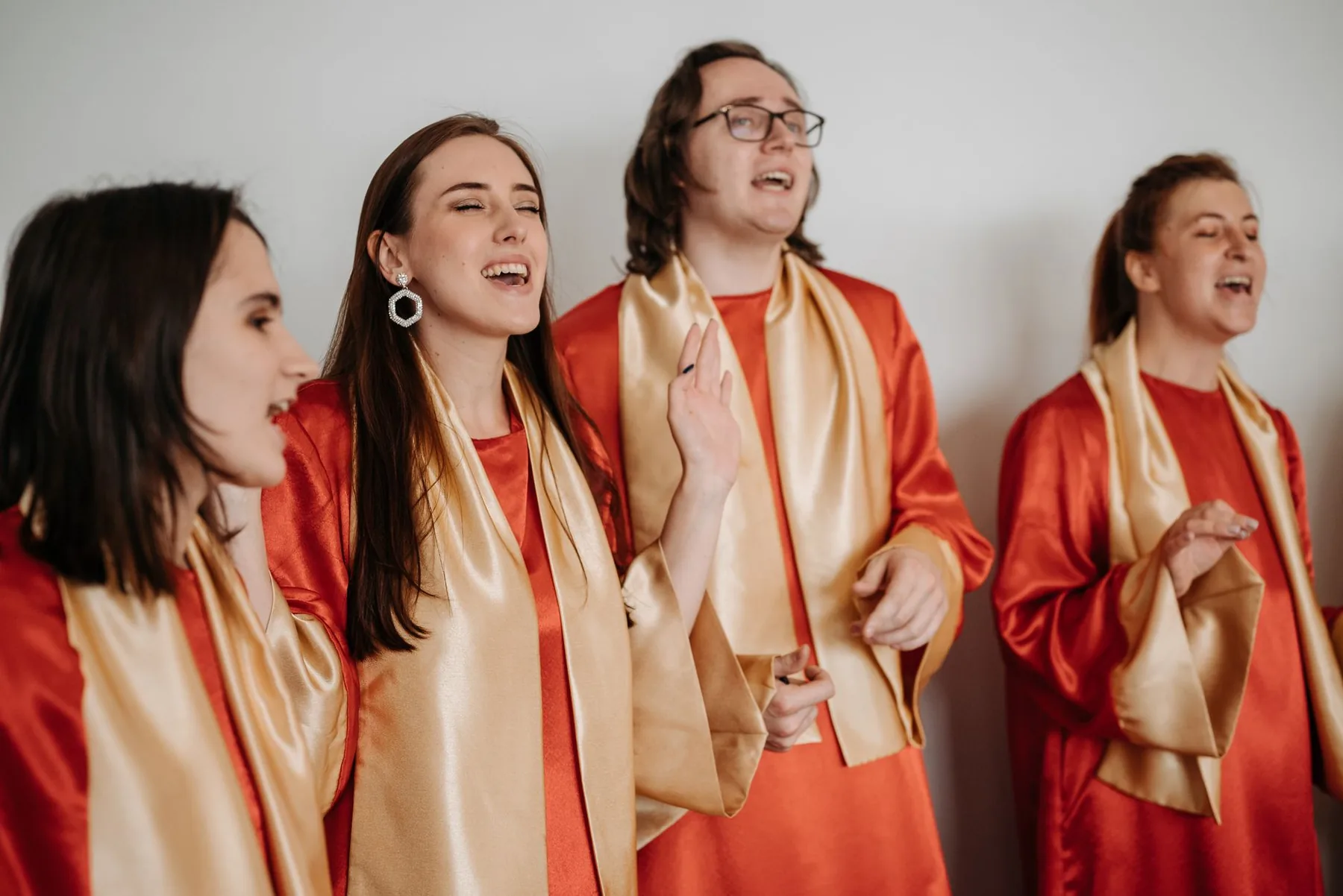 choir singing during vocal rehearsal