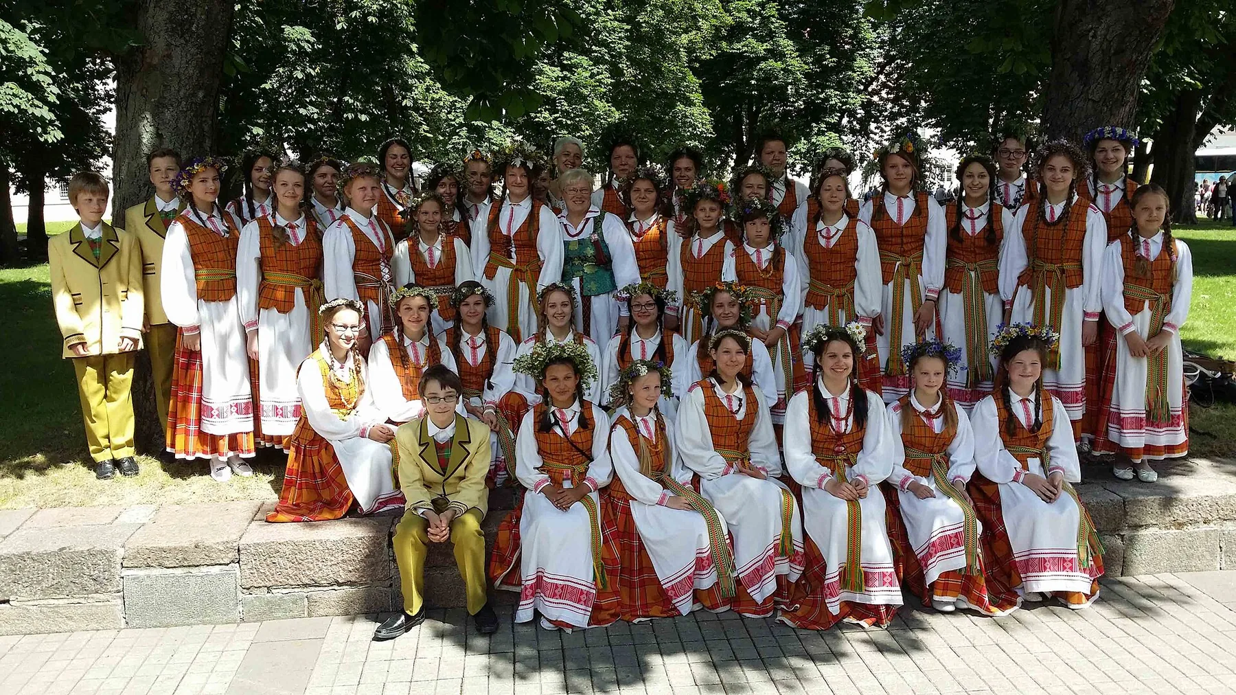 children’s choir in traditional costumes