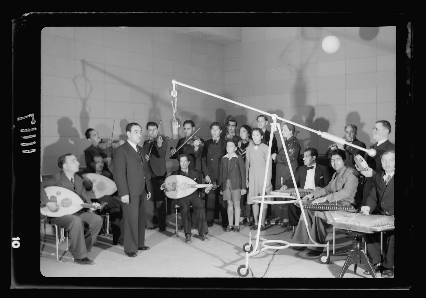 choir recorded with microphones