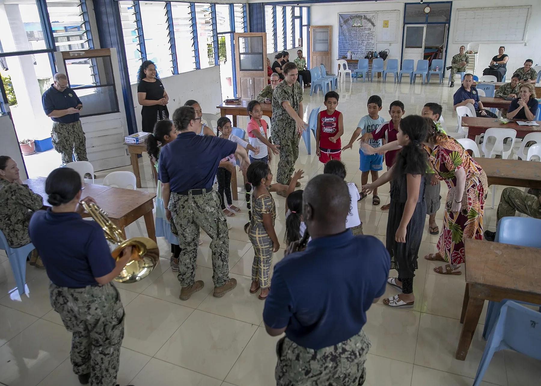 group warm-up for children