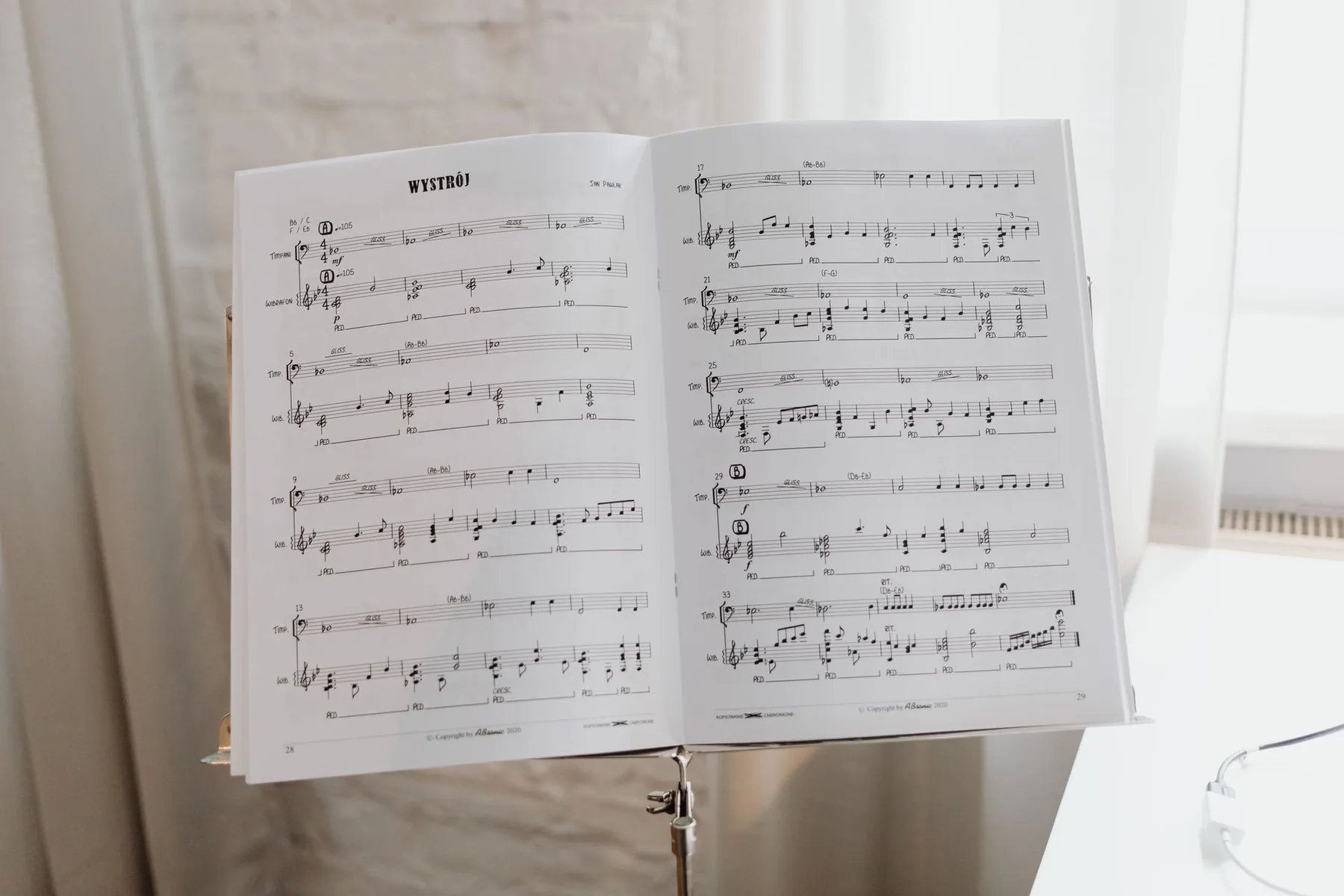 choir score on a music folder choir score on a music folder