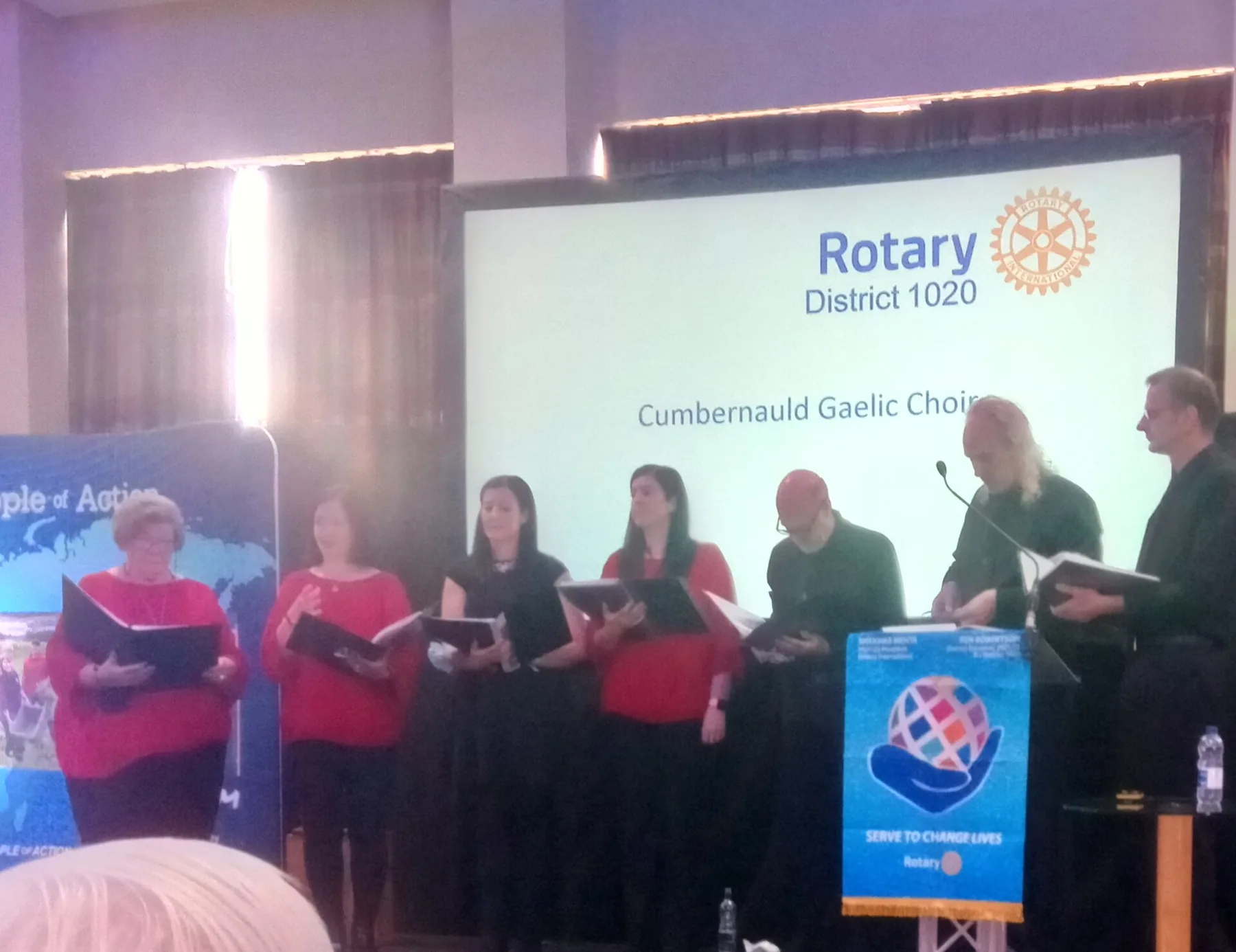 choir singers on stage