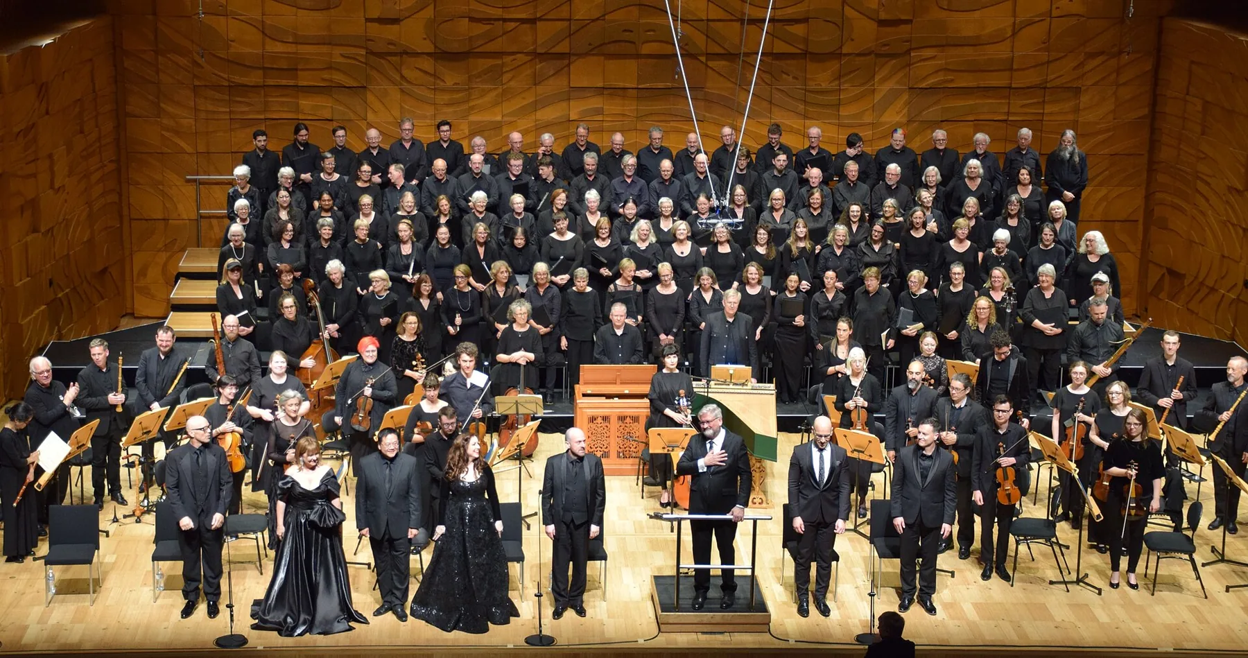 Large choir in a gospel concert
