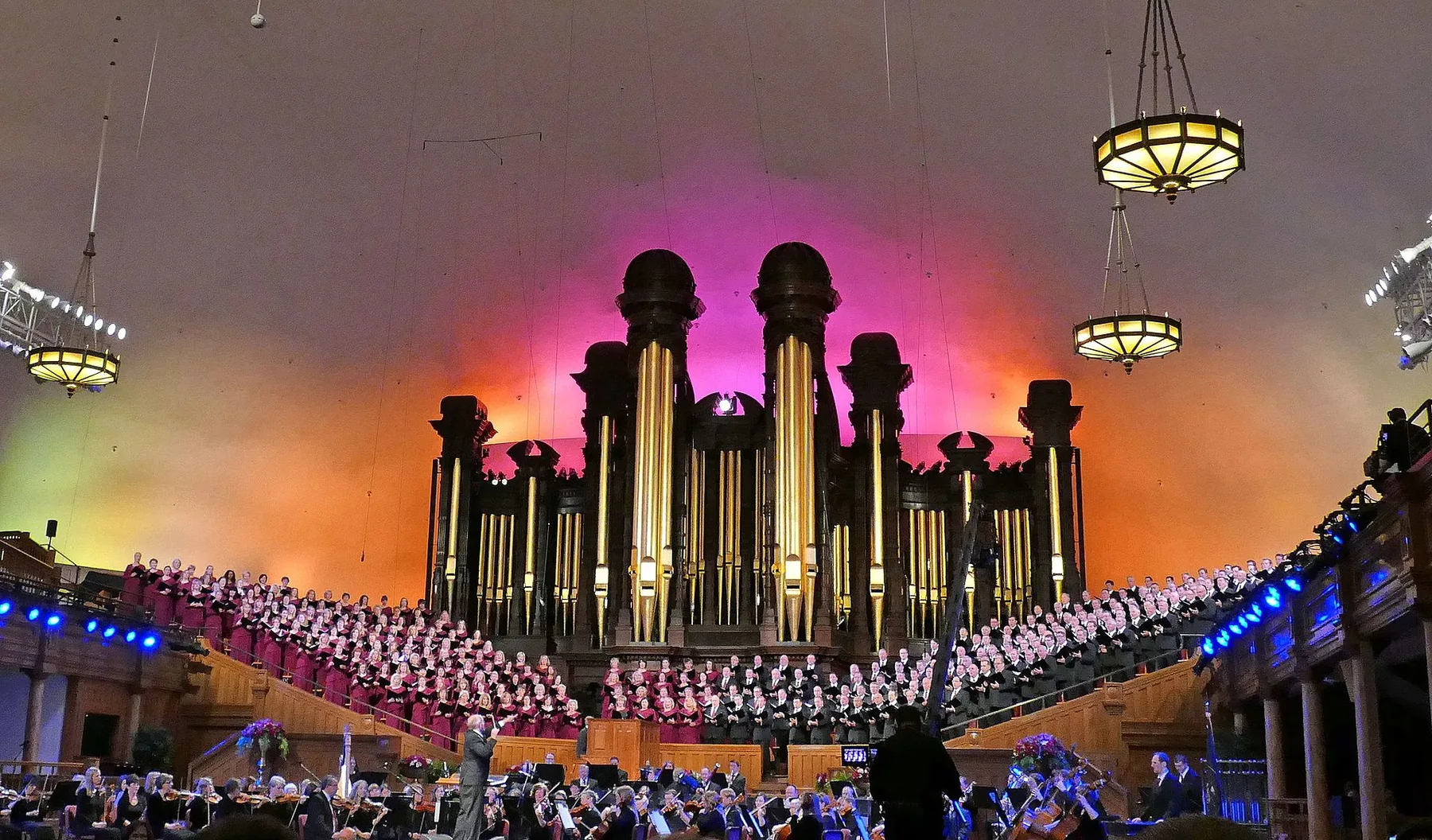 large choir with orchestra and organ