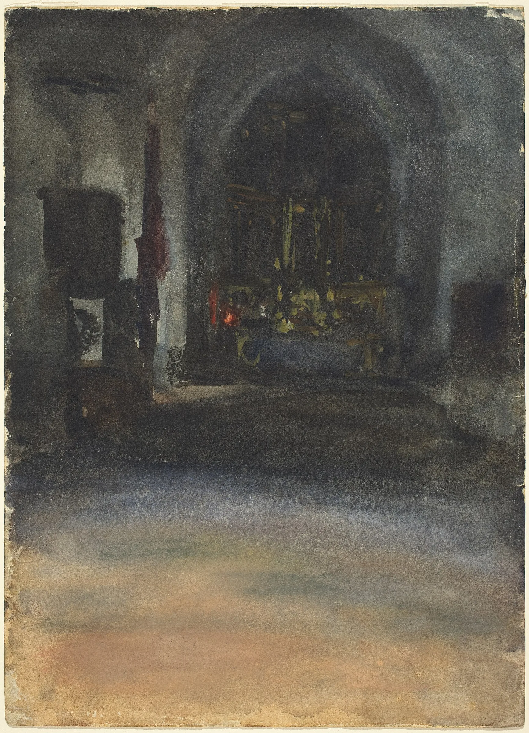 Intérieur sombre d’une église
