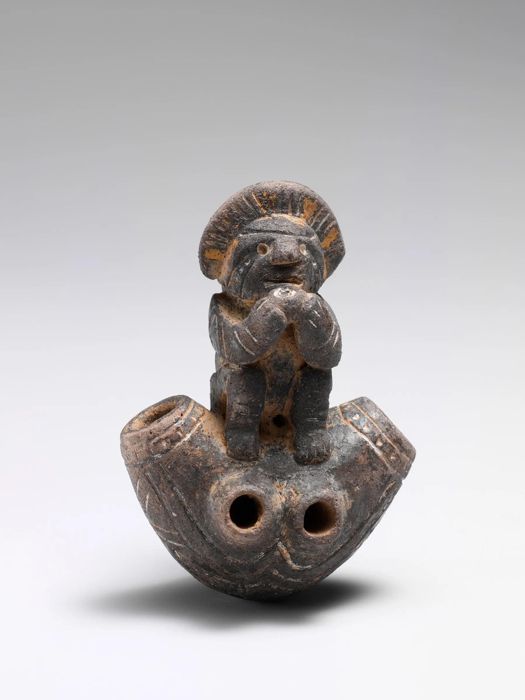 Ocarina ancien en gros plan Ocarina ancien en gros plan