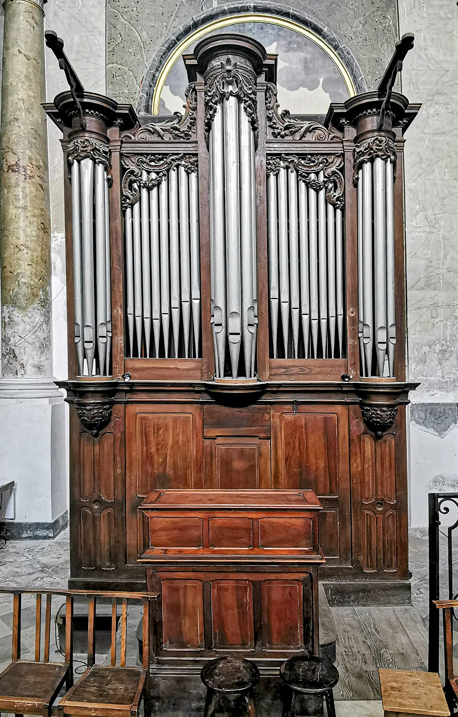 old organ in a church old organ in a church
