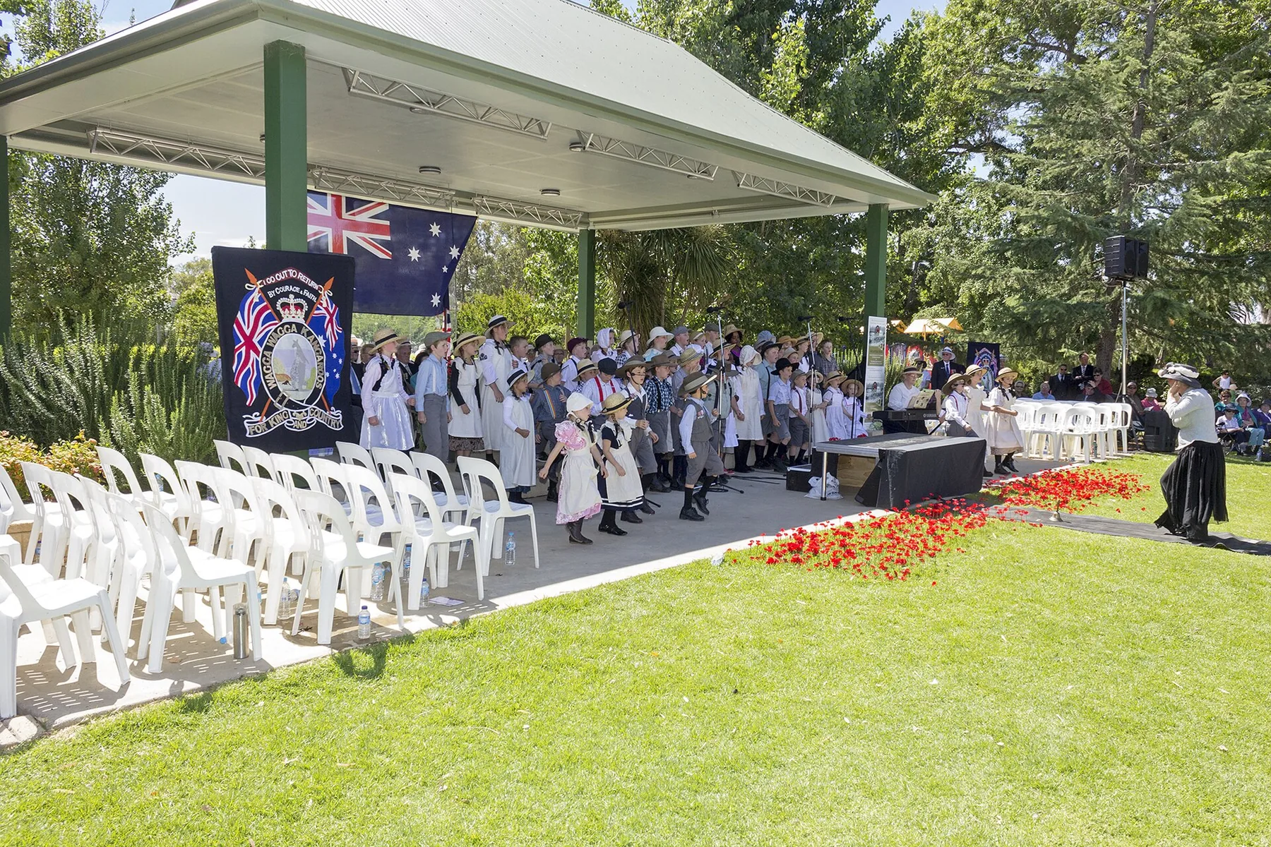 children's choir outdoors