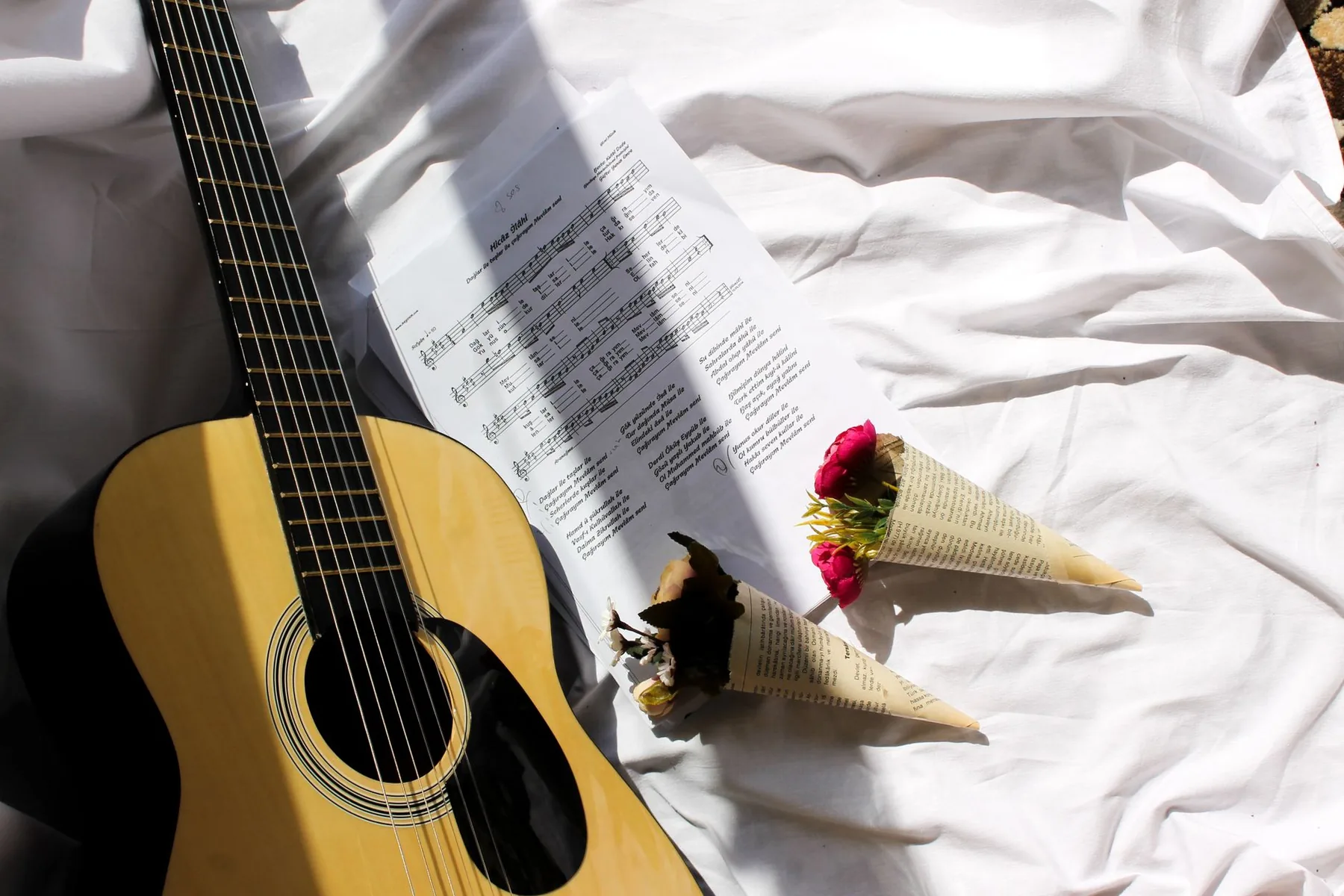 Guitar and sheet music for beginners Guitar and sheet music for beginners
