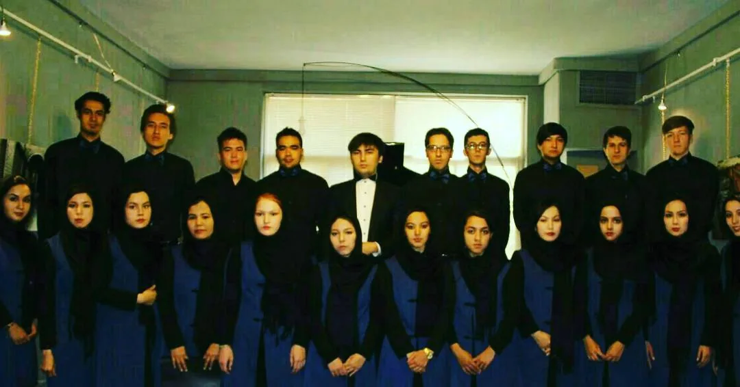 mixed choir in stage attire