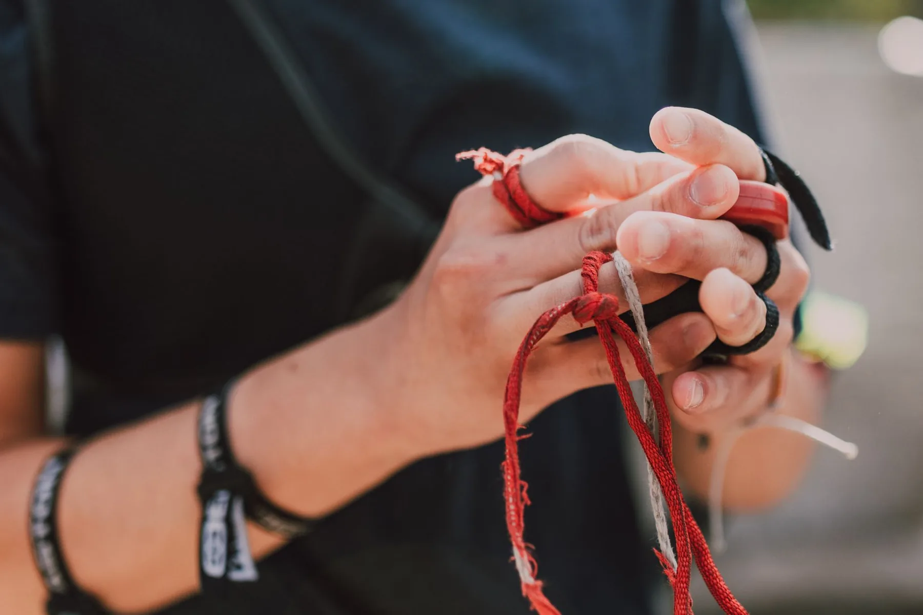 hands holding a red ocarina hands holding a red ocarina